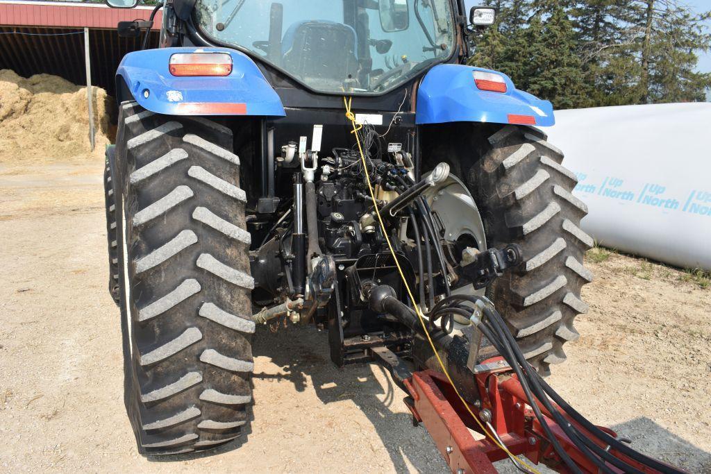 New Holland T6050 MFWD Tractor, NH840TL Delta Loader with Euro Hookups, 6971 One Owner