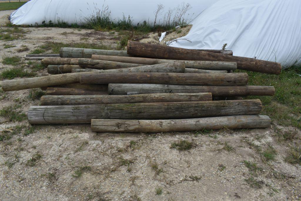 Approximately 40 Wooden Fence Post