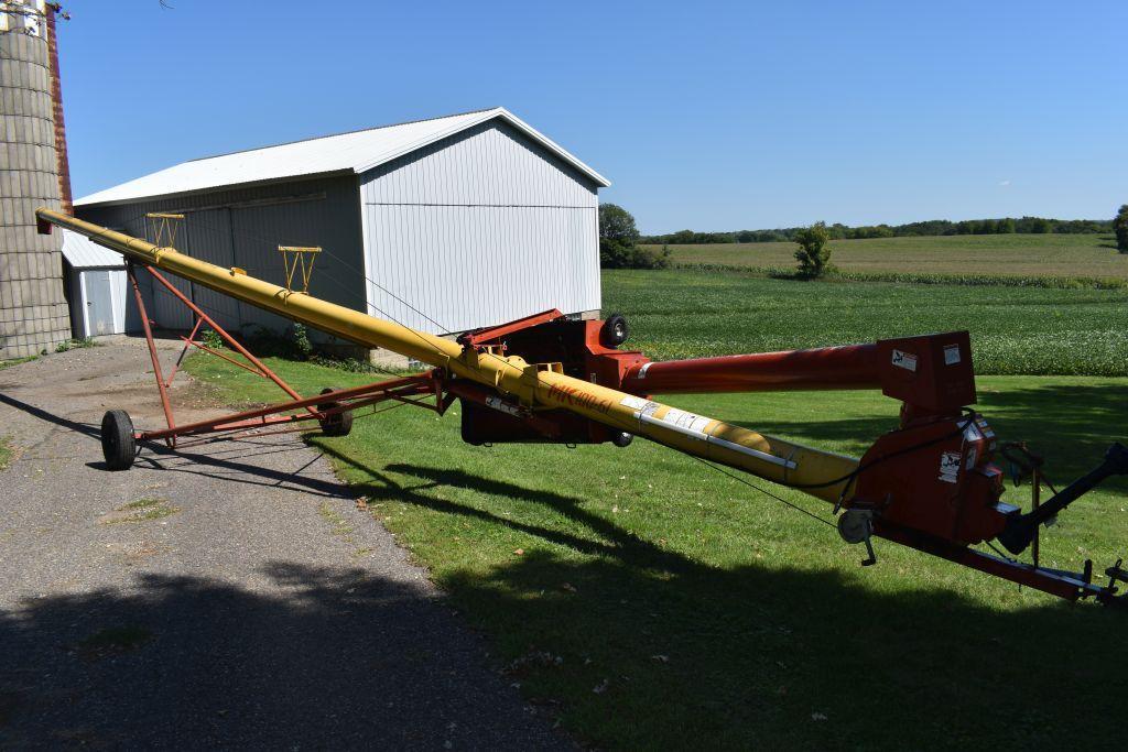 Westfield MK100-61 Swing Hopper Auger, 10"x61', Hydraulic Lift, 540PTO, SN: 126194