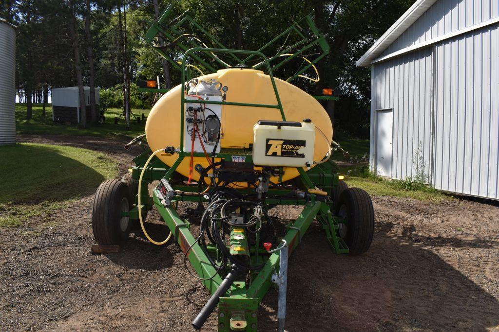 Top Air 1000 Gallon Crop Sprayer, 60' X-Fold Booms, Quick Fill Valves, Foamer, Rinse Tank,