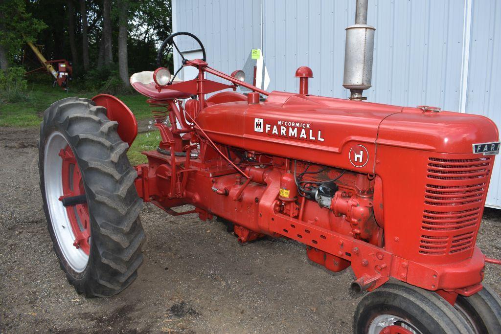 Farmall H Tractor, Restored, Narrow Front, 12.4x38 Tires At 85%, Rear Wheel Weights, Clam