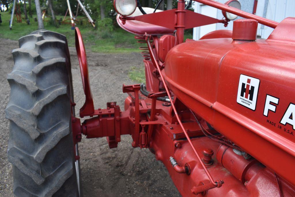 Farmall H Tractor, Restored, Narrow Front, 12.4x38 Tires At 85%, Rear Wheel Weights, Clam