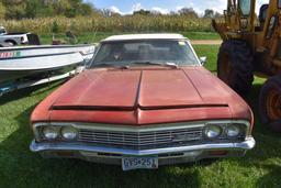 1966 Chevy Impala Convertible Car, 2 Door, 283 V8 with 2 sp Auto, Unrestored, non- running