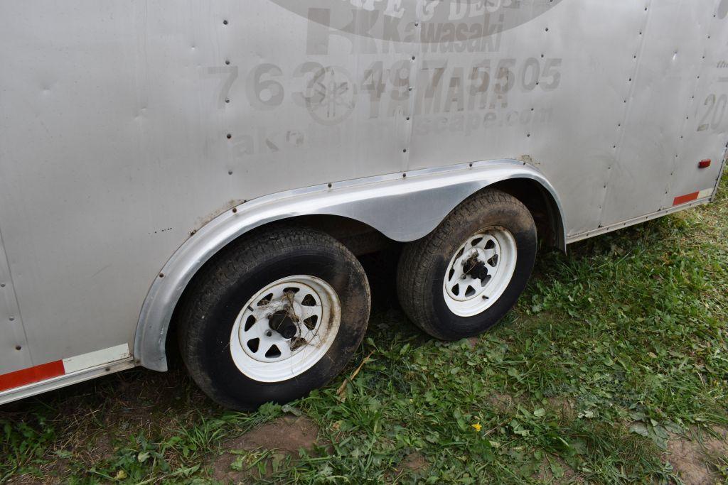 2001 Haulmark Enclosed Trailer, Tandem Axle, 20' x 102", Rear Ramp Door, Side Cargo Door