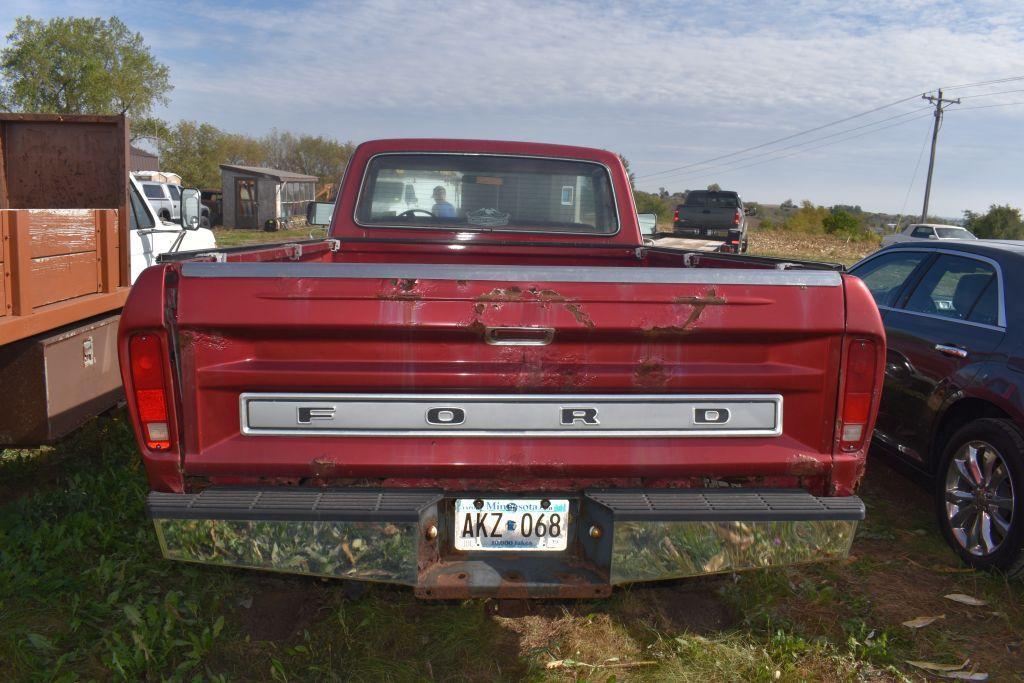 1978 Ford F250 Ranger Pickup, Auto, 4x4, 19,648 Miles Showing, With 7 1/2 ft Plow, small block