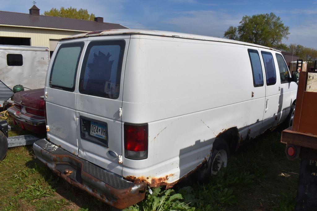 1995 Ford Cargo Van, Auto, Very Rusty, Non-running