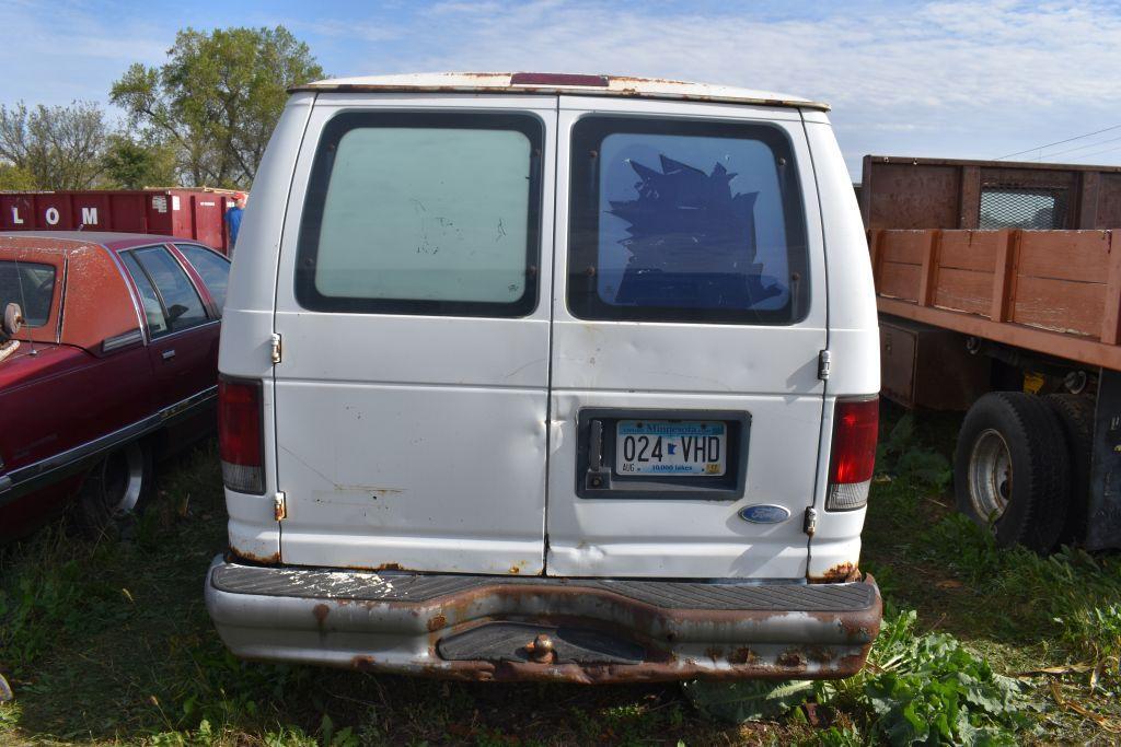 1995 Ford Cargo Van, Auto, Very Rusty, Non-running