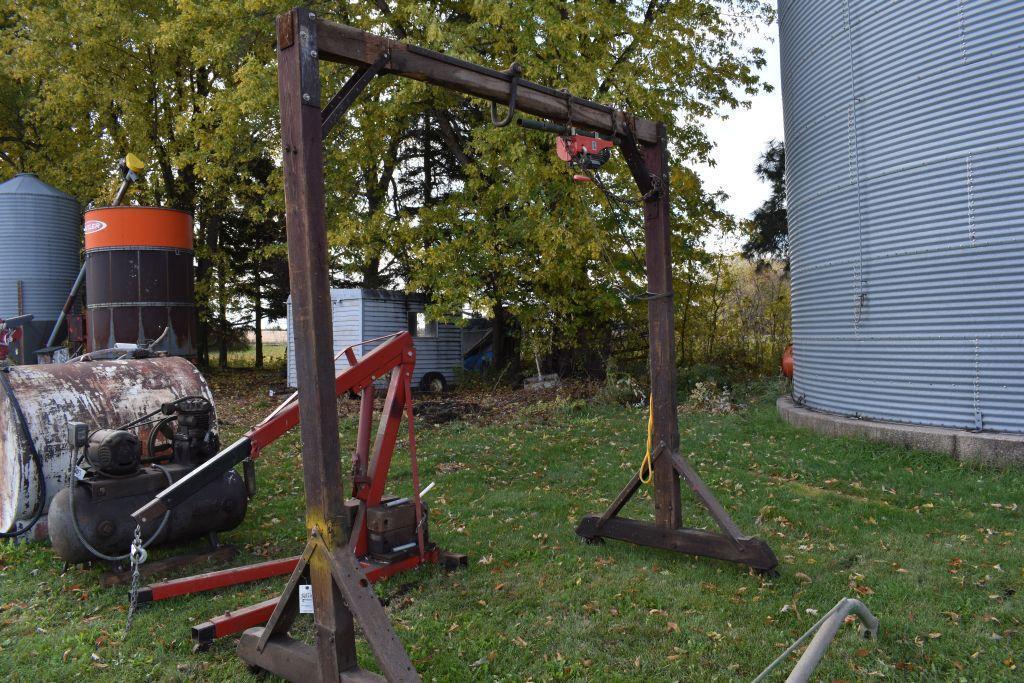 Wooden A-Frame With Electric Winch