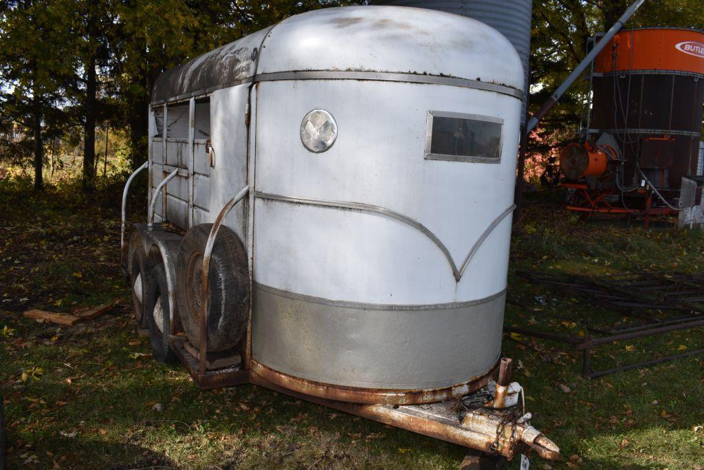 W-W Livestock Trailer, Tandem Axle 12'x5', Bumper Hitch, no title, no registration...