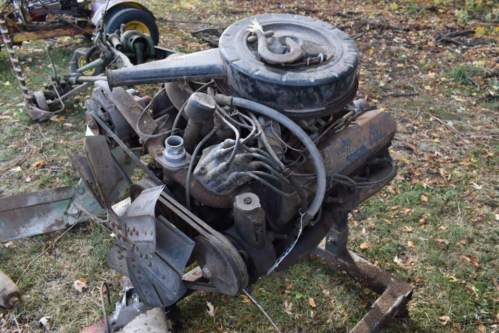 Cadillac 8V Engine with Transmission and Engine Stand