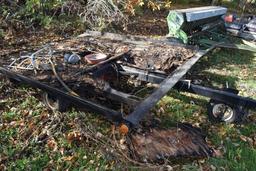 Two Place Single Axle Snowmobile Trailer Frame, no title, no registration...