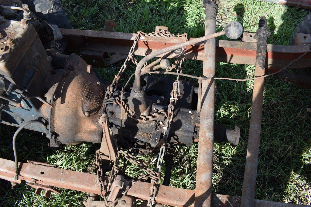 Willys Jeep Rolling Chassis with 4 Cylinder Engine stamped Willys, no title, no registration...