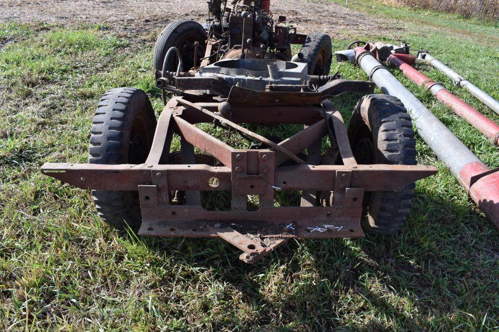 Willys Jeep Rolling Chassis with 4 Cylinder Engine stamped Willys, no title, no registration...