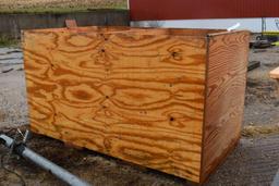 Wooden Hopper Bin, 3.4'x7'