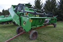 John Deere 920 Bean Head Platform, 20', 1.5" Cut, Poly Skids, Light Kit, Sells With Shop Built