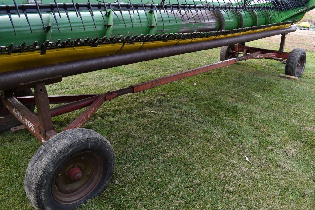 John Deere 920 Bean Head Platform, 20', 1.5" Cut, Poly Skids, Light Kit, Sells With Shop Built