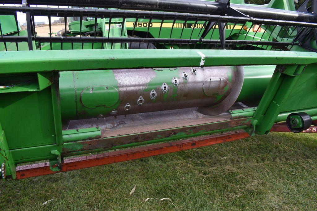 John Deere 920 Bean Head Platform, 20', 1.5" Cut, Poly Skids, Light Kit, Sells With Shop Built