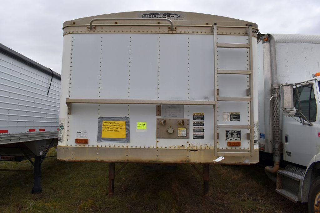 1998 Timpte Double Hopper Grain Trailer, Air Rids