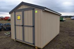 8'x 16' Yard Shed, Metal Roof, Double Swing Doors