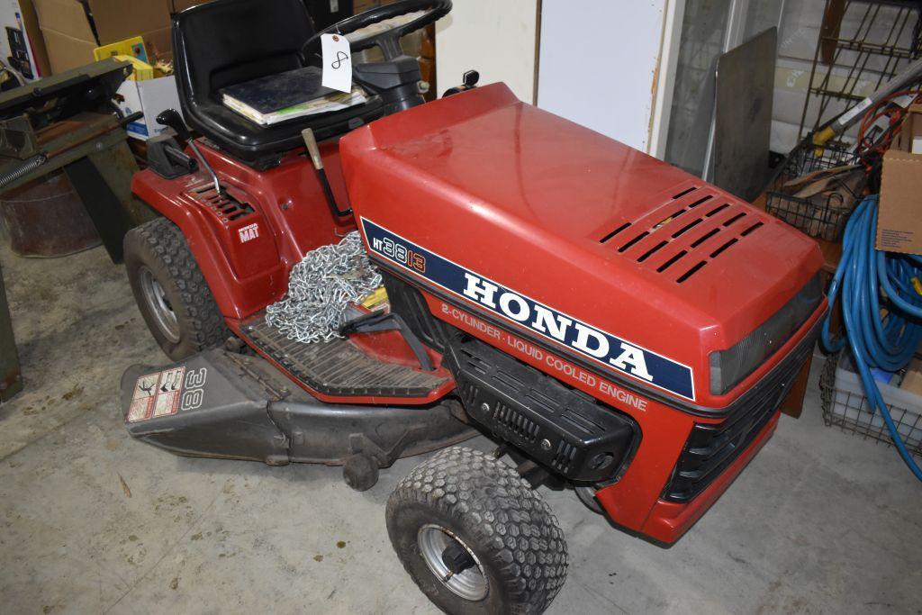 Honda Garden Tractor Model HT3813, 2 Cylinder Liquid Cooled, 38" Deck, Gear Drive, Non Running