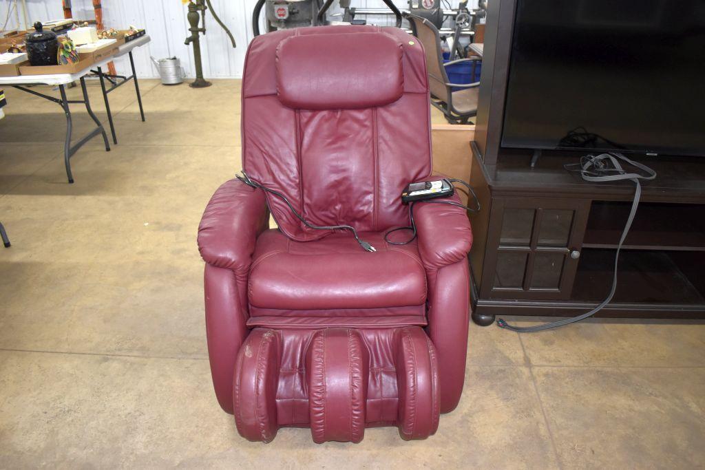 Air Med Electric Massaging Chair, Power Recline, Leg Rollers, Air Massaging, Back Heat