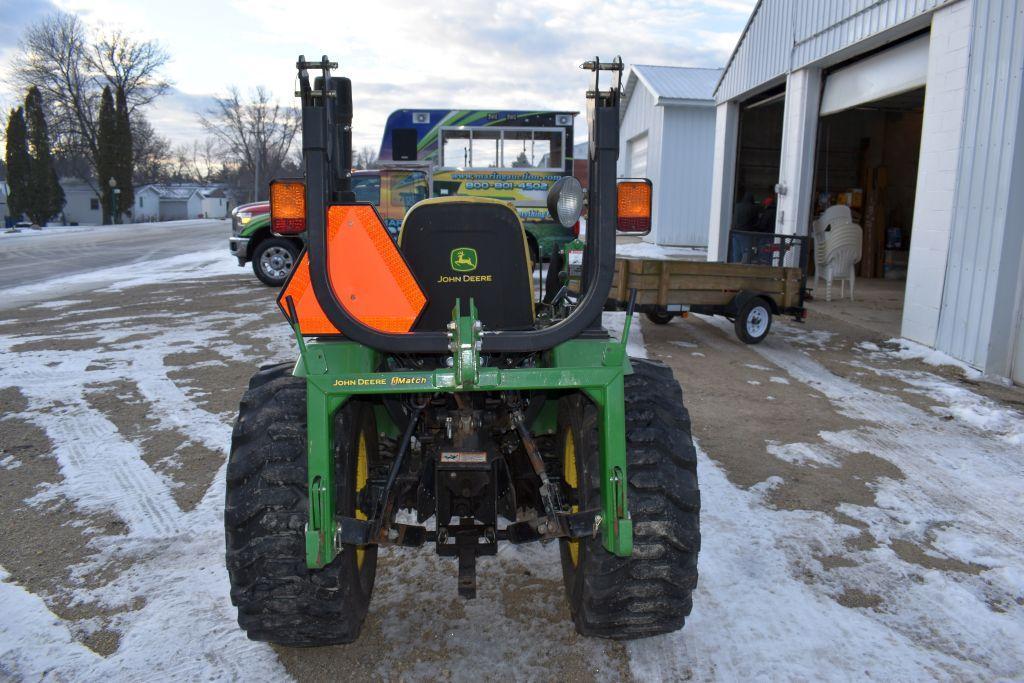 2012 John Deere 2720 HST Utility Tractor, Diesel, With 200CX Loader and 61" Bucket, Front