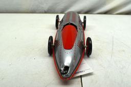 Schylling Spring Drive Tin Plate Boattail Racer, 12.5"