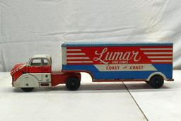 1950's Marx Press Steel Lumar Van Lines Coast To Coast, 15", Good Condition