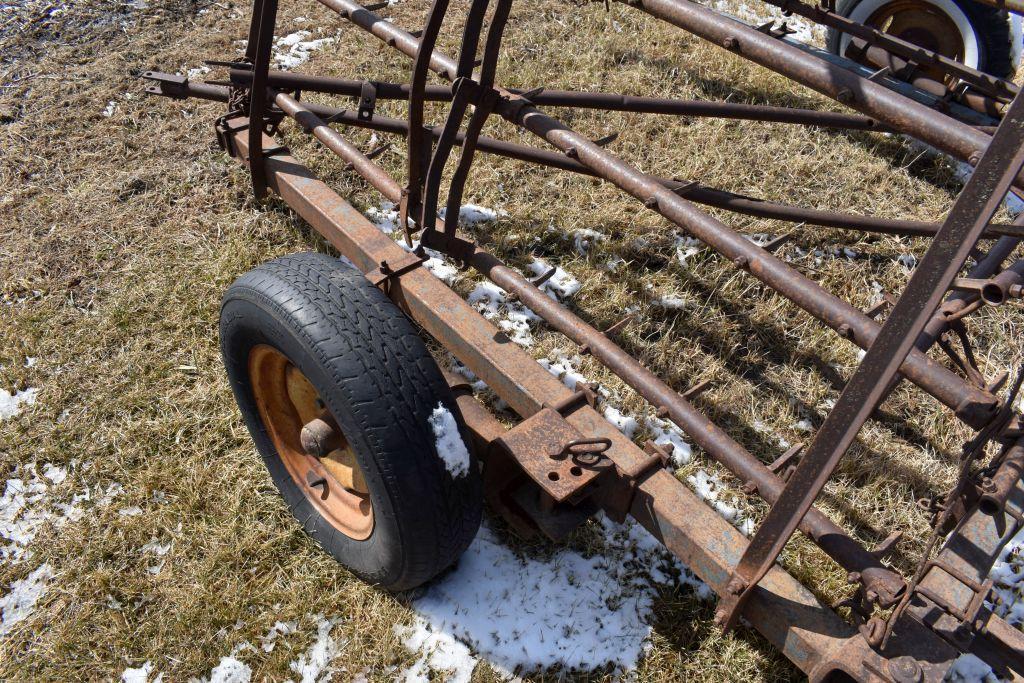 3 Section Spike Tooth Drag On Cart