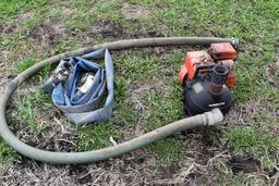 B&S 3HP Engine with Homelite Trash Pump, with hose