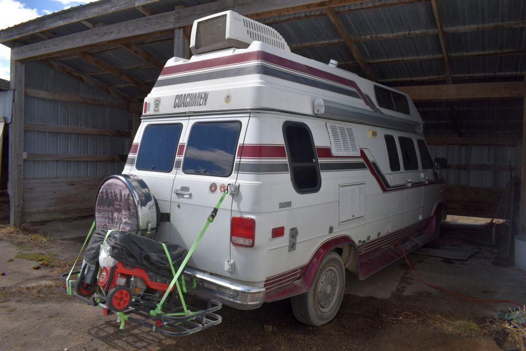 1993 Chevy Coachman 30 Van Motorhome, V8, Auto, Roof Air, Awning, Runs Good