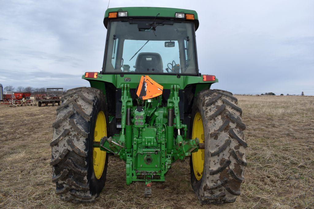 2002 John Deere 7410 MFWD Tractor With JD 740 Loader, 5054 Hours, Power Quad, LH Reverser