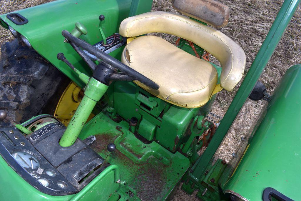 1970 John Deere 4020 Diesel Tractor, Open Station, Side Console, Syncro, 3pt., Single Hydraulics,