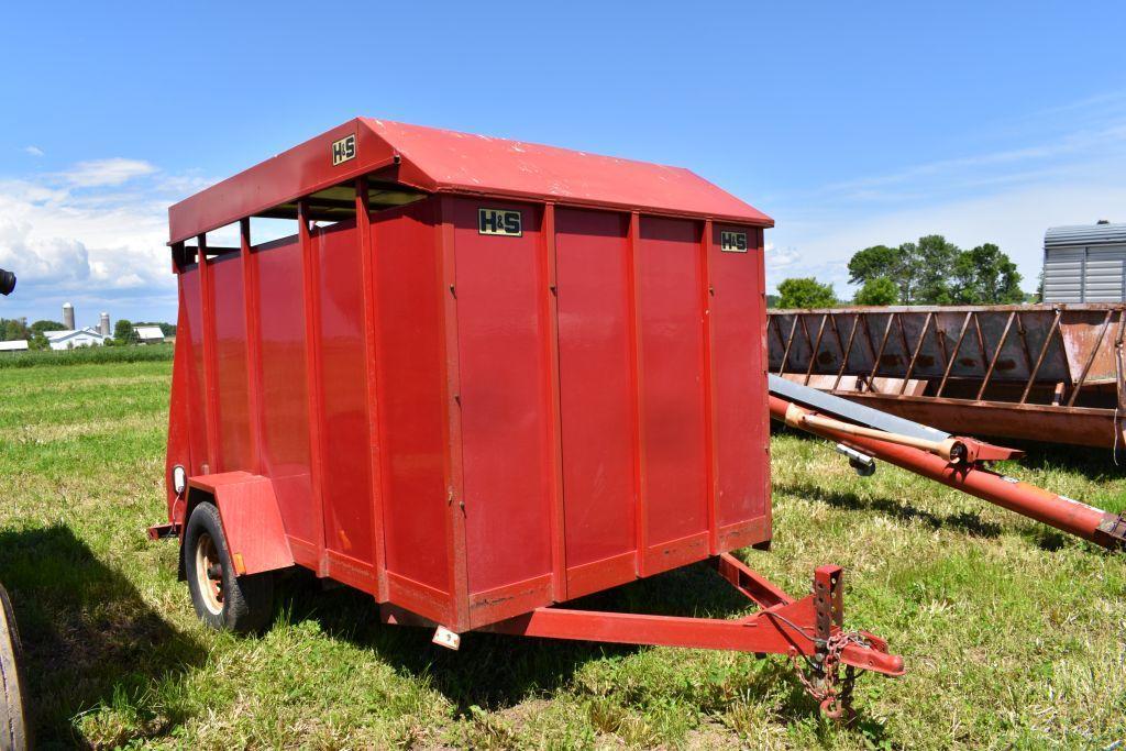 H&S 10'x6' Single Axle Livestock Trailer, Inside Poly Sides