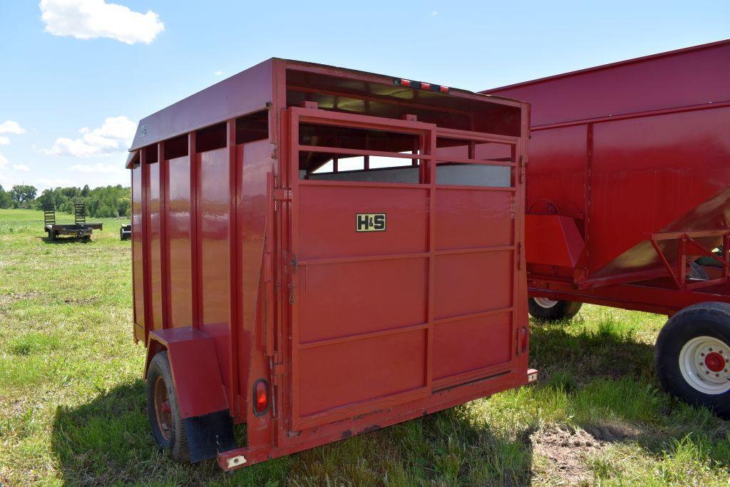 H&S 10'x6' Single Axle Livestock Trailer, Inside Poly Sides