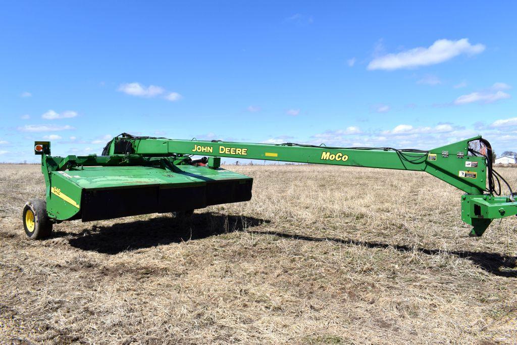 John Deere 946 MoCo, 2pt. Swivel Hitch, 13', Rubber Rolls, 1000PTO, SN: R320058