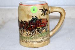 1980 Budweiser Champion Clydesdales Beer Stein Mug