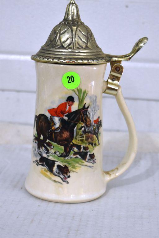 McCoy Pottery #6020 Horse & Dog Beer Stein
