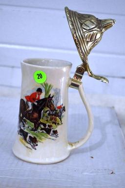 McCoy Pottery #6020 Horse & Dog Beer Stein