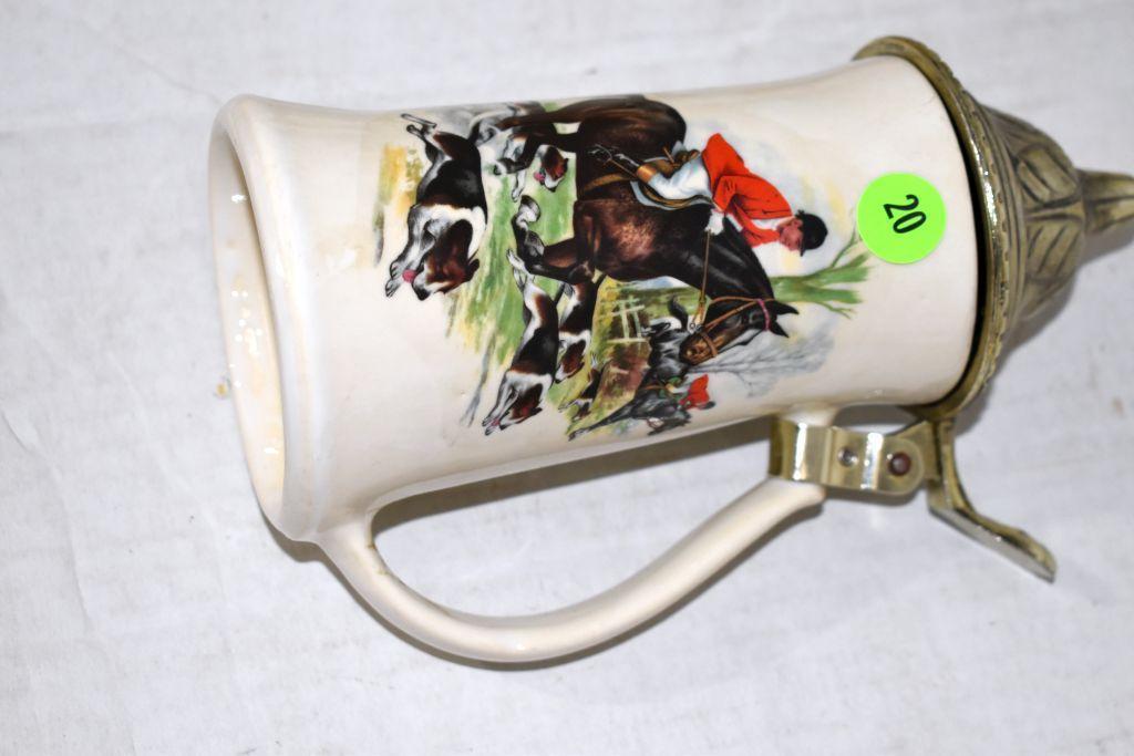 McCoy Pottery #6020 Horse & Dog Beer Stein