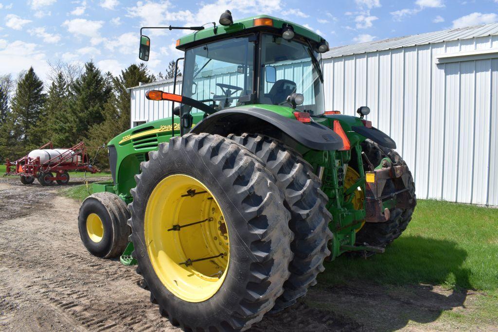 2004 John Deere 7720 2WD Tractor, 3054 Actual 2nd Owner Hours, Left Hand Reverser, 20 Speed