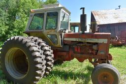 International 1456 Diesel Tractor, Cab, 480/80R38 Duals Like New, 3Pt., 540/1000PTO, 2 Hyd., Good