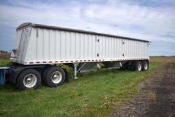 2010 Jet 38'x60"x96" steel Hopper Bottom Grain Trailer, Roll Tarp, Tandem Axle, Sight Glass,