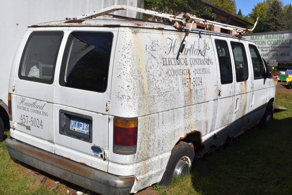 1992 Ford Work Van, V8, Auto, Shelving, Sells with Contents, Non Running, No Title