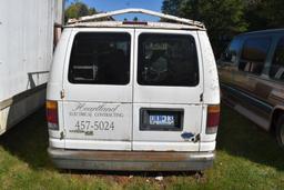 1992 Ford Work Van, V8, Auto, Shelving, Sells with Contents, Non Running, No Title