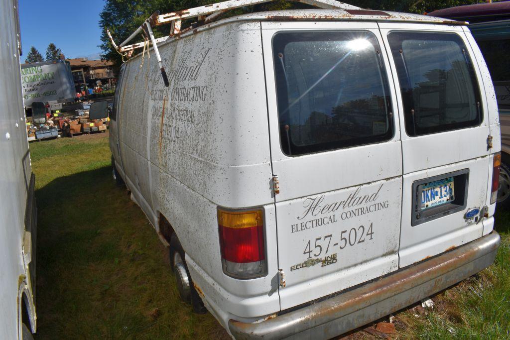 1992 Ford Work Van, V8, Auto, Shelving, Sells with Contents, Non Running, No Title