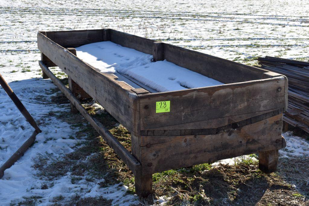 16'x4' Wood Livestock Feed Bunk