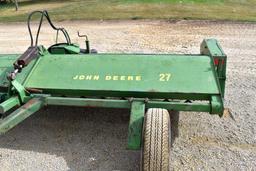 John Deere 27 Stalk Chopper, 15', 1000 PTO, 2 Wheel Transport, Good Hood, Rear Hitch