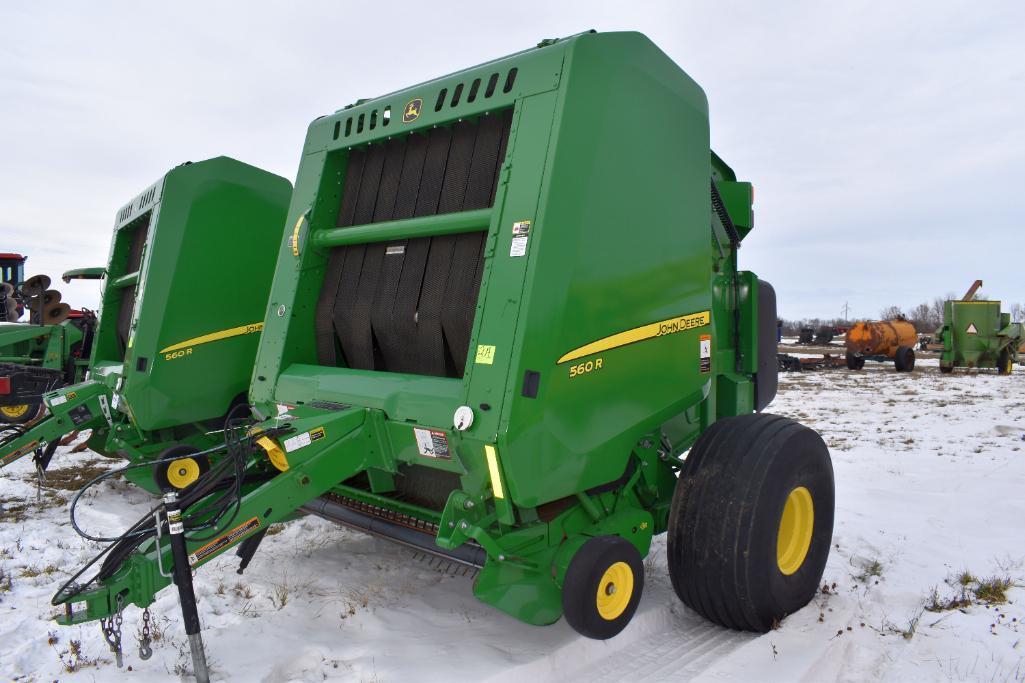 2018 John Deere 560R Round Baler, 1000PTO, 21.5x16