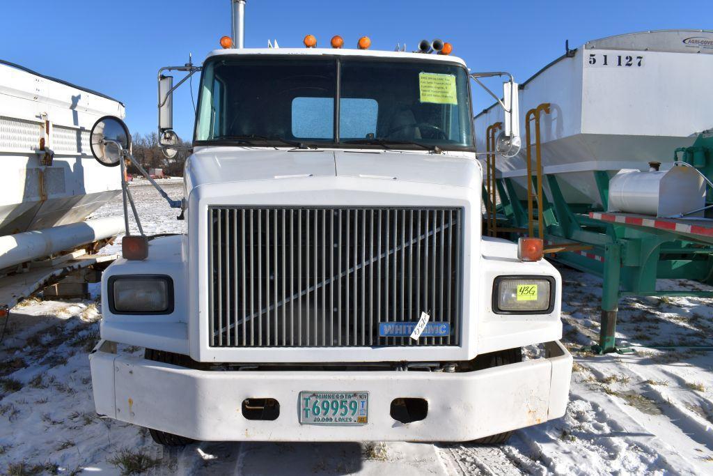 1993 White GMC Day Cab Semi Tractor, N14 Cummins g